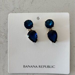 Banana Republic Sapphire Blue Teardrop Earrings